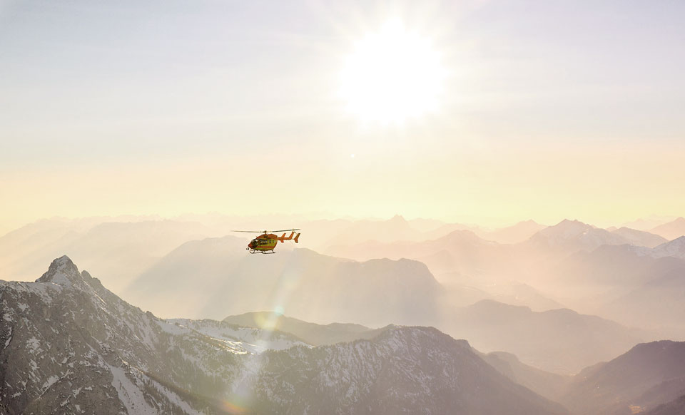Krankentransport Helikopternüber Kitzbühel